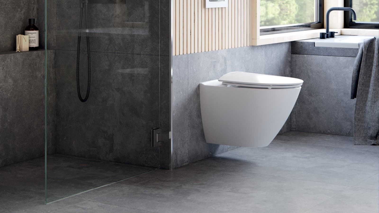 Lengvai valomas „Rimfree“ WC puodas Lengvai valomas „Rimfree“ WC puodas